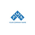 PMA letter logo design on WHITE background. PMA creative initials letter logo concept.