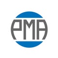 PMA letter logo design on white background. PMA creative initials circle logo concept. PMA letter design