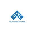 PMC letter logo design on WHITE background. PMC creative initials letter logo concept Royalty Free Stock Photo