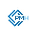PMH letter logo design on white background. PMH creative circle letter logo Royalty Free Stock Photo