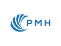 PMH letter logo design on white background. PMH creative circle letter logo concept. PMH letter design Royalty Free Stock Photo