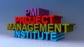 Pmi project management institute on blue
