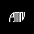 PMN letter logo design on black background.PMN creative initials letter logo concept.PMN vector letter design