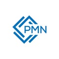 PMN letter logo design on white background. PMN creative circle letter logo