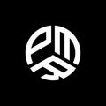 PMR letter logo design on black background. PMR creative initials letter logo concept. PMR letter design