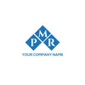 PMR letter logo design on WHITE background. PMR creative initials letter logo concept.