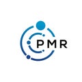 PMR letter technology logo design on white background. PMR creative initials letter IT logo concept. PMR letter design Royalty Free Stock Photo