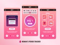 Pms Woman Mobile App Calendar Design Concept