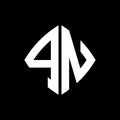 PN Geometric Monogram Logo Curved Square Style