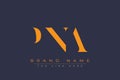 PNA abstract letter logo design Royalty Free Stock Photo