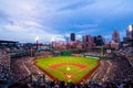 PNC Park, home field to the Pirates playing the Milwaukee Brewers on a summer night Royalty Free Stock Photo