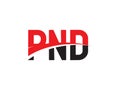 PND Letter Initial Logo Design Vector Illustration Royalty Free Stock Photo