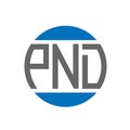 PND letter logo design on white background. PND creative initials circle logo concept. PND letter design Royalty Free Stock Photo