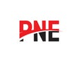 PNE Letter Initial Logo Design Vector Illustration Royalty Free Stock Photo