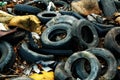 Pneu waste dump Royalty Free Stock Photo