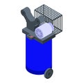 Pneumatic air compressor icon, isometric style Royalty Free Stock Photo