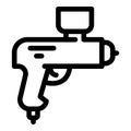 Pneumatic air gun icon, outline style Royalty Free Stock Photo