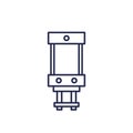 pneumatic cylinder line icon, vector
