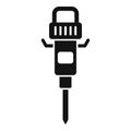 Pneumatic drill icon representing construction and demolition work Royalty Free Stock Photo