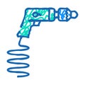 pneumatic drill tool work icon doodle illustration Royalty Free Stock Photo