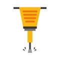 Pneumatic hammer tool isolated icon Royalty Free Stock Photo