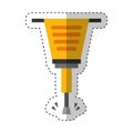 Pneumatic hammer tool isolated icon Royalty Free Stock Photo