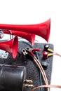 Pneumatic horn with red beeps