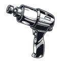 Pneumatic impact wrench monochrome sticker