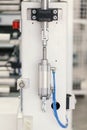 Pneumatic piston unit on industrial machine Royalty Free Stock Photo