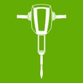 Pneumatic plugger hammer icon green