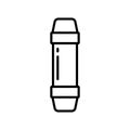 Pneumatic tube outline icon