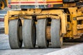Pneumatic tyred roller Royalty Free Stock Photo