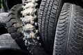 Pneumatics tyres recycle ecology industry Royalty Free Stock Photo