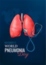 Pneumonia Day Realistic Concept Royalty Free Stock Photo