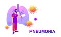 Pneumonia epidemic epidemiologist concept banner