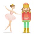 Beautiful nutcracker ballet characters hand painted