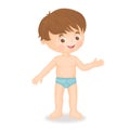 A boy showing parts of the body Royalty Free Stock Photo