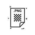 PNG application download file files format icon vector design Royalty Free Stock Photo