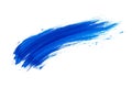 Png blue paint smear with brushstroke effect isolated on a transparent background. concept of artistic elements, abstract design Royalty Free Stock Photo