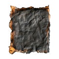 PNG Burned Piece of Paper on Transparent Background - Ai Generated Royalty Free Stock Photo