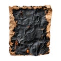 PNG Burned Piece of Paper on Transparent Background - Ai Generated Royalty Free Stock Photo