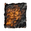 PNG Burned Piece of Paper on Transparent Background - Ai Generated Royalty Free Stock Photo