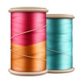 PNG Colorful Sewing Thread on Transparent Background - Ai Generated Royalty Free Stock Photo