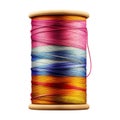 PNG Colorful Sewing Thread on Transparent Background - Ai Generated Royalty Free Stock Photo