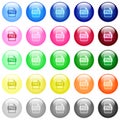 PNG file format icons in color glossy buttons Royalty Free Stock Photo