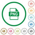 PNG file format outlined flat icons Royalty Free Stock Photo