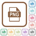 PNG file format simple icons Royalty Free Stock Photo