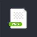 Png file icon. Portable network graphics format file icon. Vector