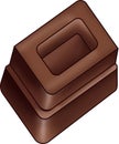 Rectangular Tiered Chocolate Piece Royalty Free Stock Photo
