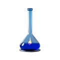 PNG Flame burning on flask in Lab on stand on Transparent Background - Ai Generated Royalty Free Stock Photo